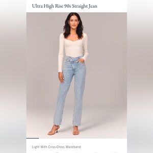 Selling 2 pairs! Abercrombie Ultra High Rise 90s Jeans light and medium wash